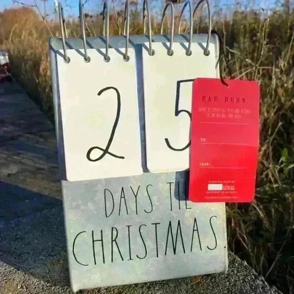 NEW Rae Dunn Christmas Countdown DAYS TILL CHRISTMAS - Metal Flip Calendar Sign! - Picture 12 of 12